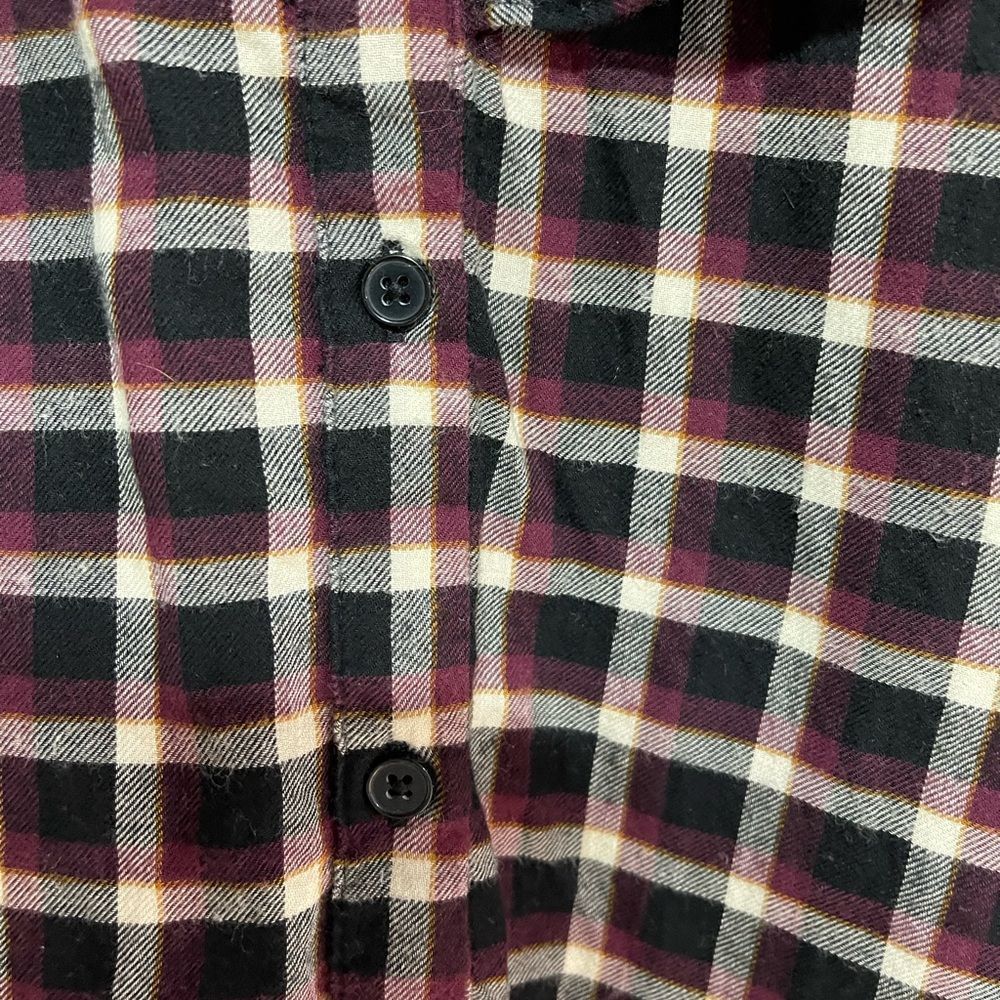 Monki Plaid Frill Ruffle Button-down Top Medium - Picture 8 of 10